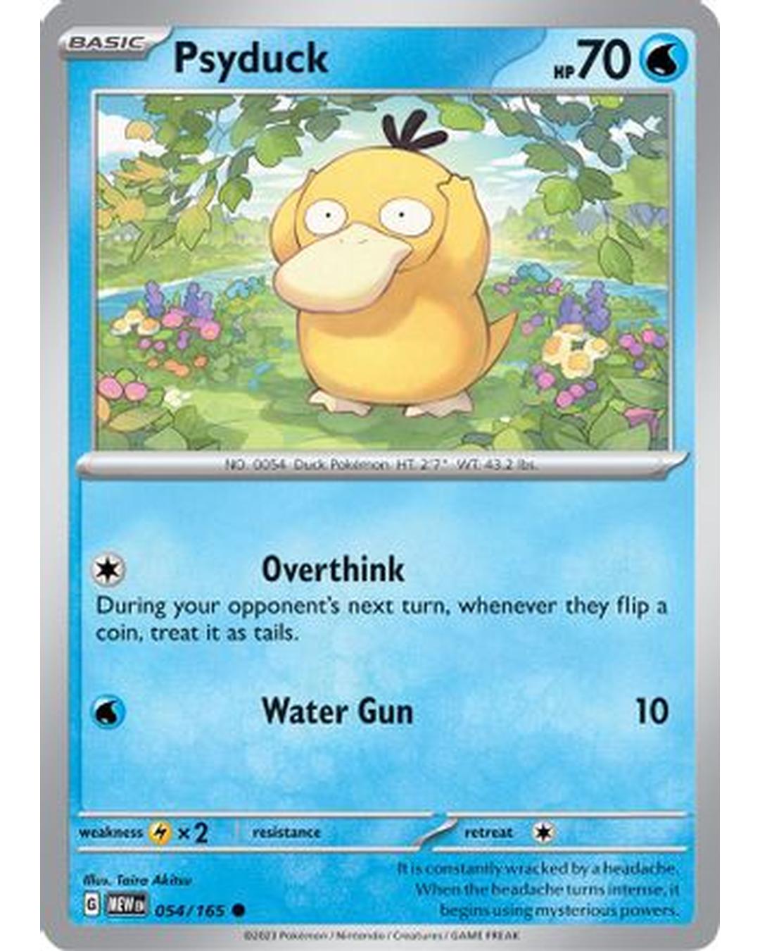 Psyduck 054/165  - Reverse Holofoil SV Scarlet & Violet 151 - Common