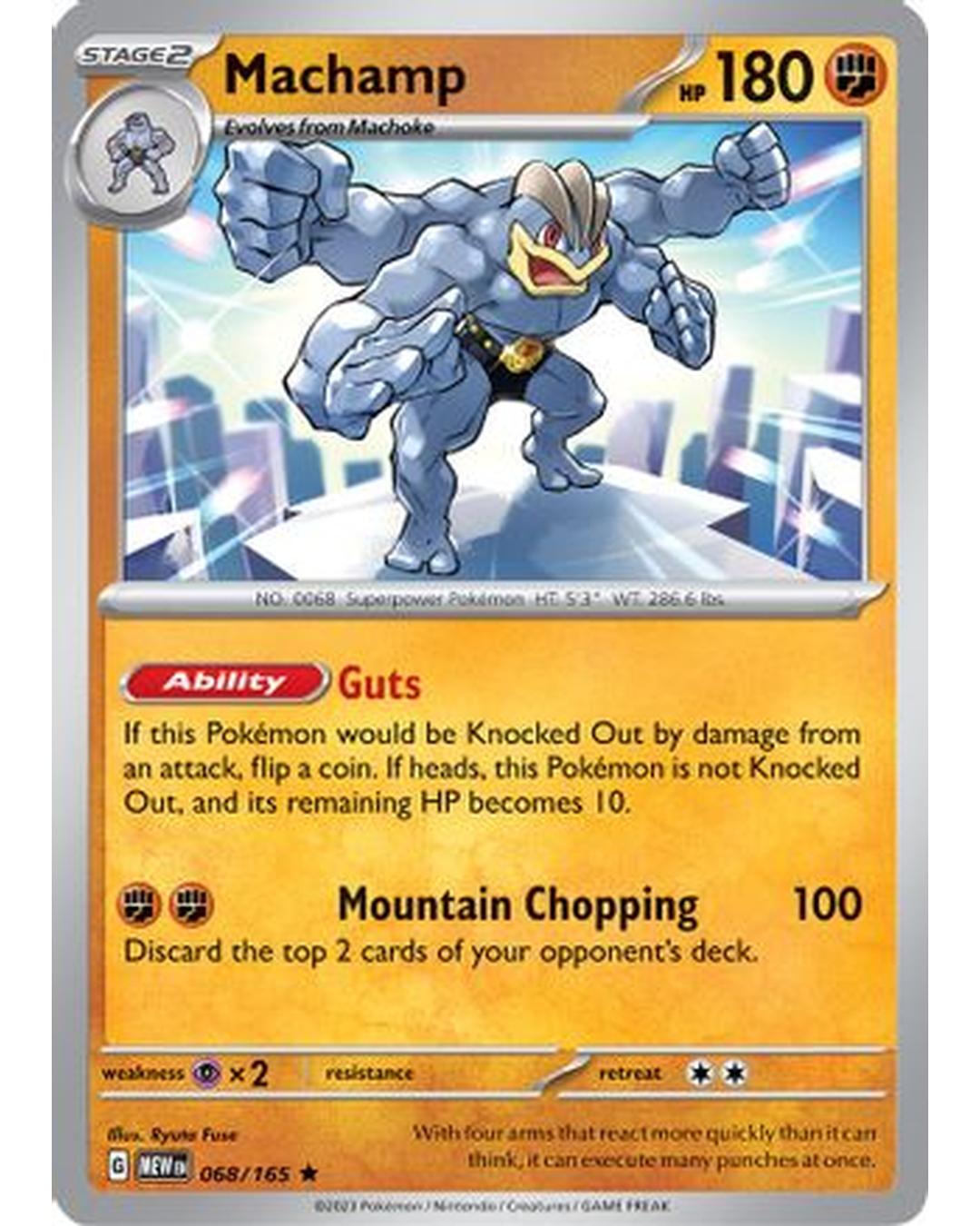 Machamp 068/165  - Reverse Holofoil SV Scarlet & Violet 151 - Rare