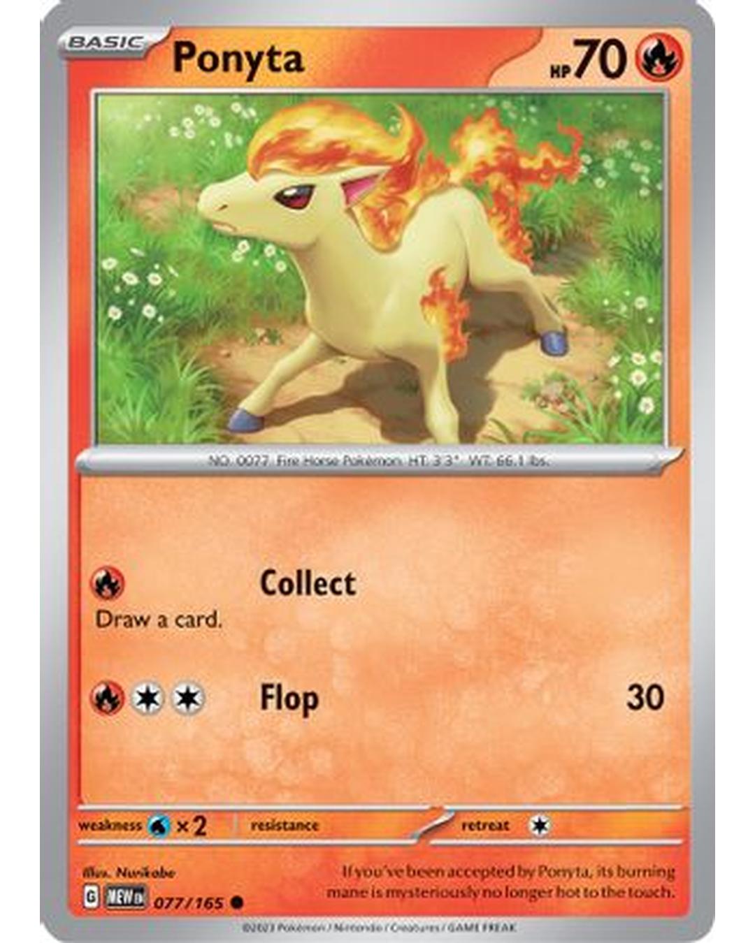 Ponyta 077/165  SV Scarlet & Violet 151 - Common