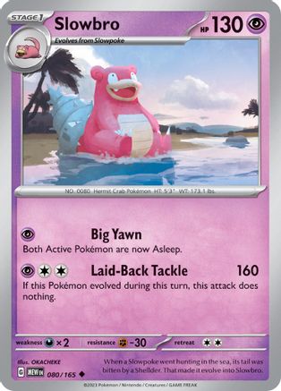 Slowbro 080/165  - Reverse Holofoil SV Scarlet & Violet 151 - Uncommon