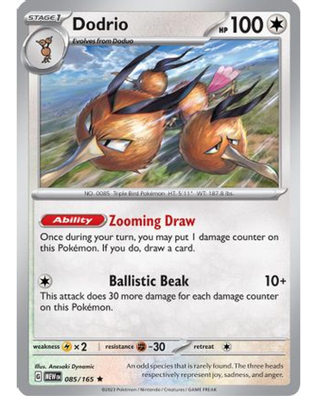 Dodrio 085/165  - Holofoil SV Scarlet & Violet 151 - Rare