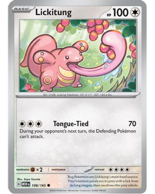 Lickitung 108/165  SV Scarlet & Violet 151 - Common