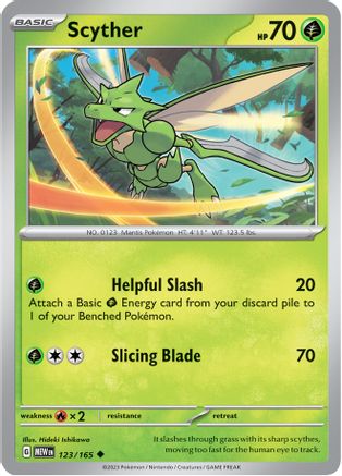 Scyther 123/165  SV Scarlet & Violet 151 - Uncommon