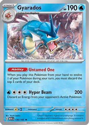 Gyarados 130/165  - Holofoil SV Scarlet & Violet 151 - Rare