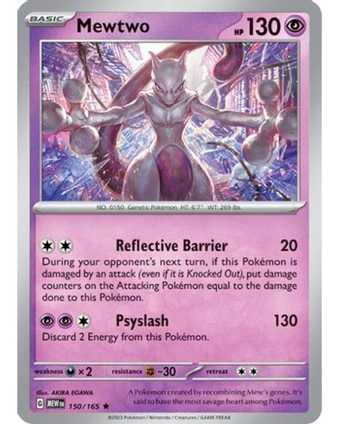 Mewtwo 150/165  - Holofoil SV Scarlet & Violet 151 - Rare