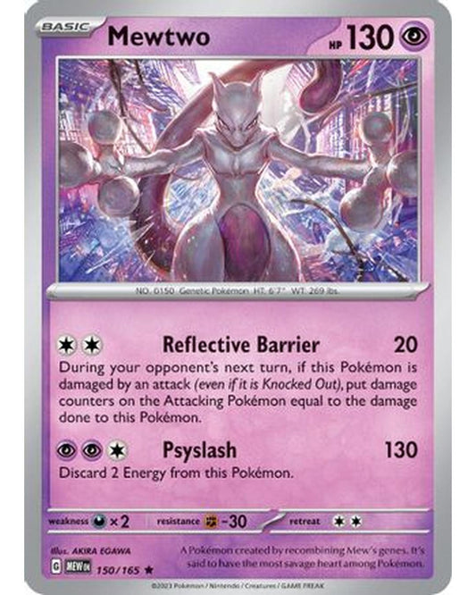 Mewtwo 150/165  - Holofoil SV Scarlet & Violet 151 - Rare
