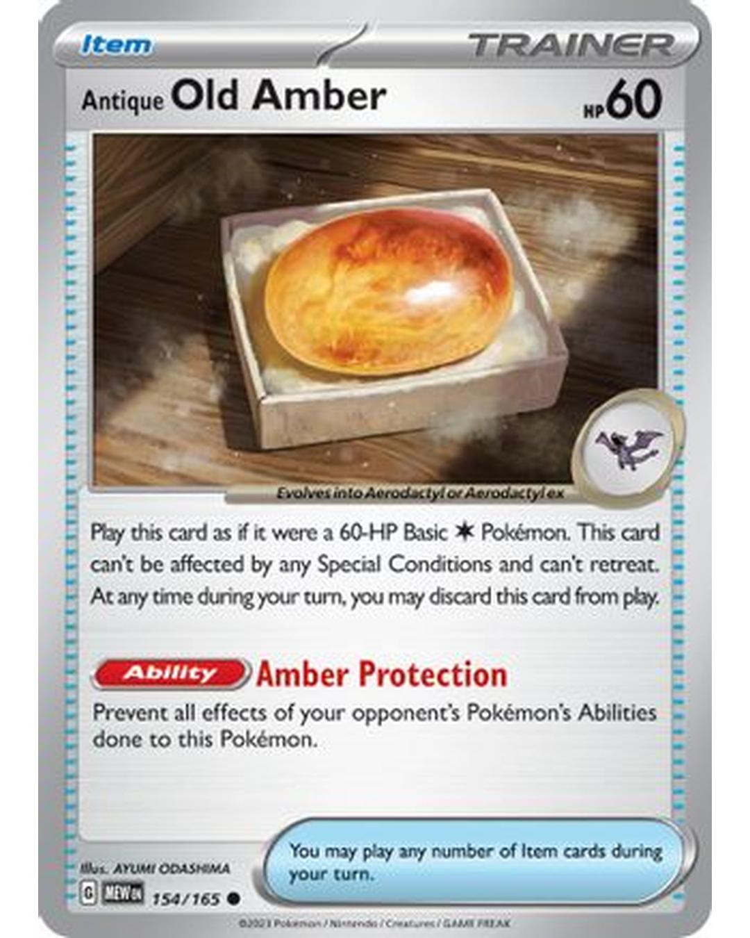 Antique Old Amber 154/165  SV Scarlet & Violet 151 - Common