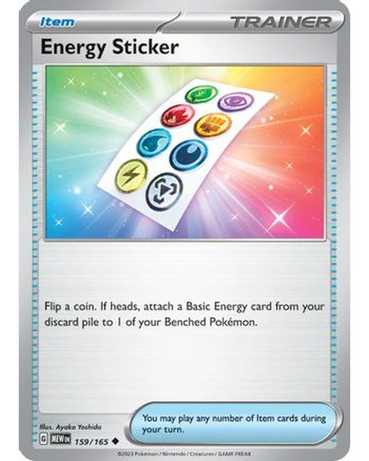Energy Sticker 159/165  - Reverse Holofoil SV Scarlet & Violet 151 - Uncommon