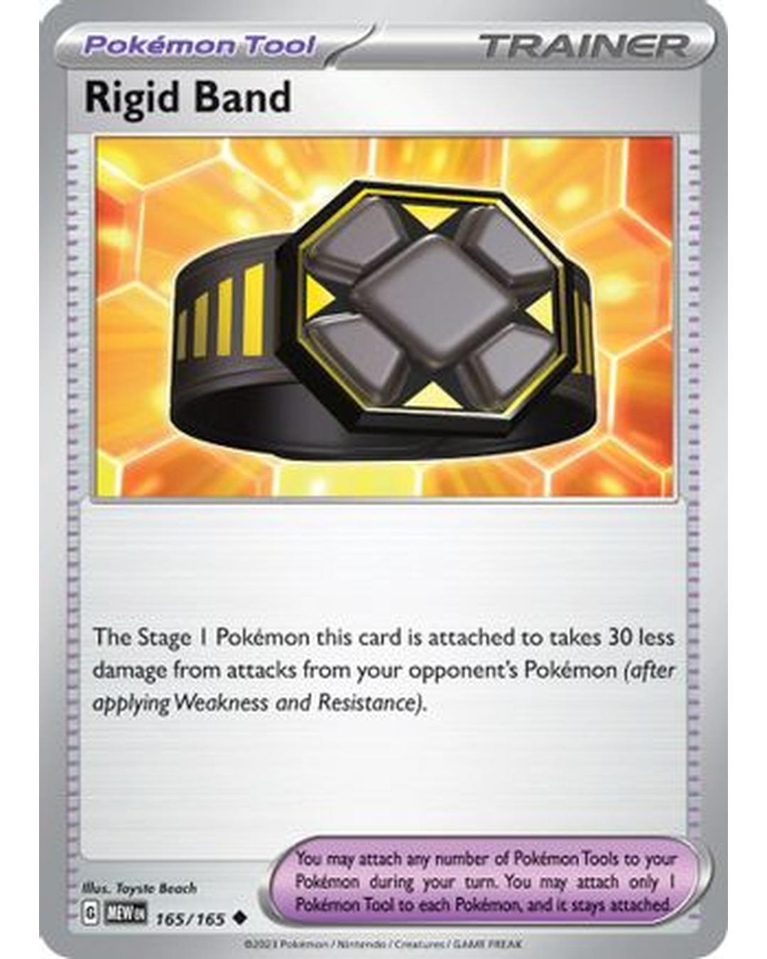 Rigid Band 165/165  - Reverse Holofoil SV Scarlet & Violet 151 - Uncommon