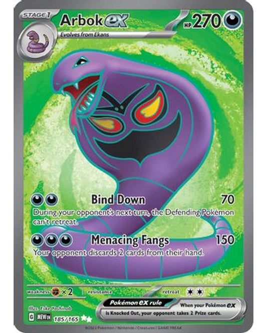 Arbok ex 185/165  - Holofoil SV Scarlet & Violet 151 - Ultra Rare