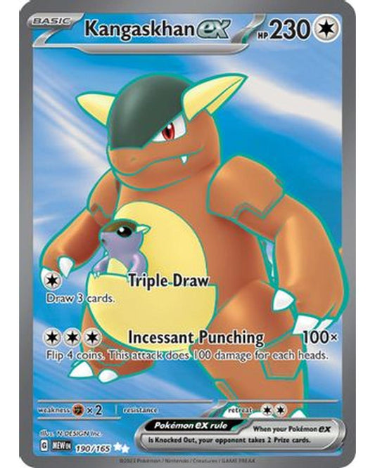 Kangaskhan ex 190/165  - Holofoil SV Scarlet & Violet 151 - Ultra Rare