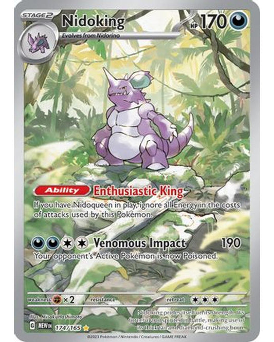 Nidoking 174/165  - Holofoil SV Scarlet & Violet 151 - Illustration Rare