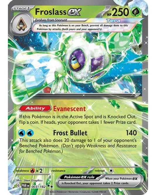 Froslass ex 003/182  - Holofoil SV04 Paradox Rift - Double Rare