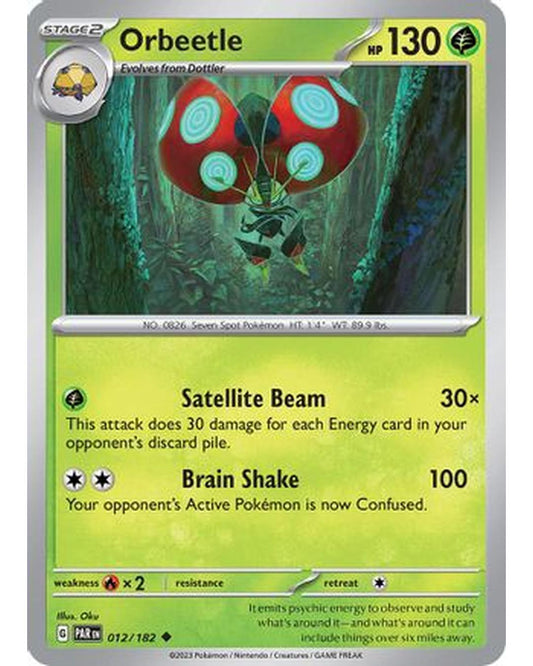 Orbeetle 012/182  - Reverse Holofoil SV04 Paradox Rift - Uncommon