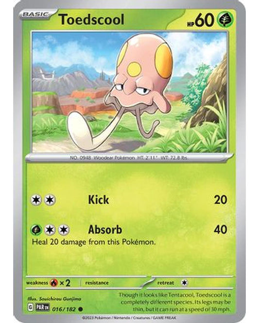 Toedscool 016/182  - Reverse Holofoil SV04 Paradox Rift - Common