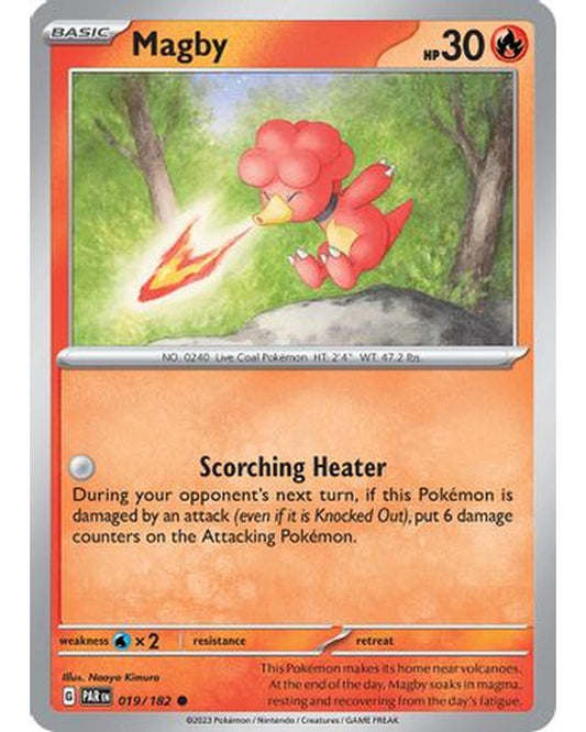 Magby 019/182  - Reverse Holofoil SV04 Paradox Rift - Common