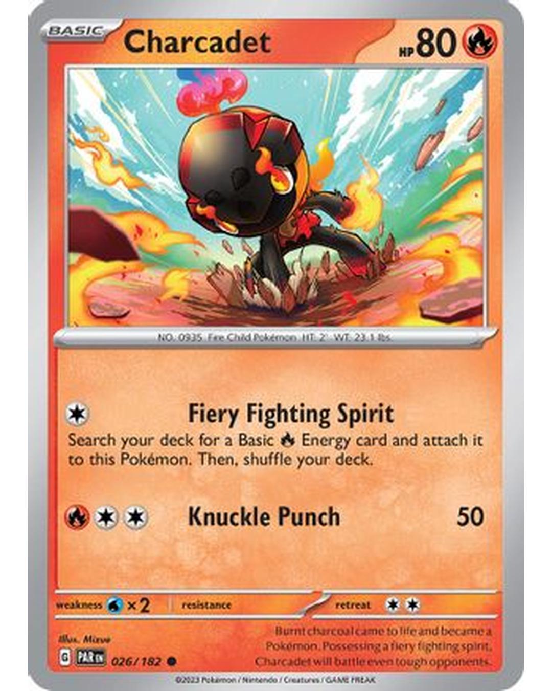 Charcadet 026/182  - Reverse Holofoil SV04 Paradox Rift - Common