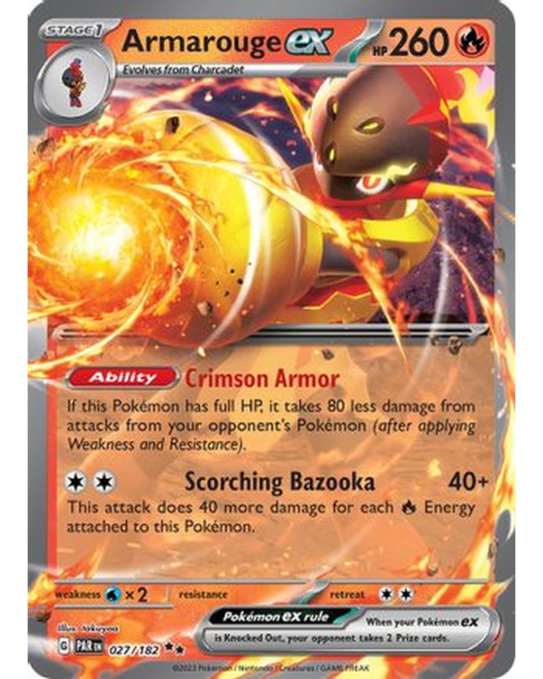 Armarouge ex 027/182  - Holofoil SV04 Paradox Rift - Double Rare