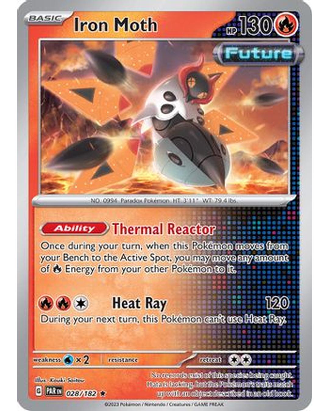 Iron Moth 028/182  - Holofoil SV04 Paradox Rift - Rare