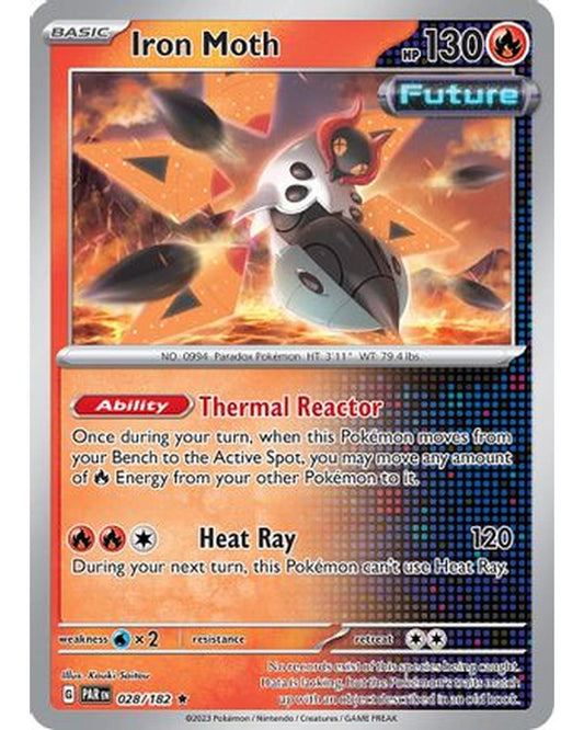 Iron Moth 028/182  - Holofoil SV04 Paradox Rift - Rare