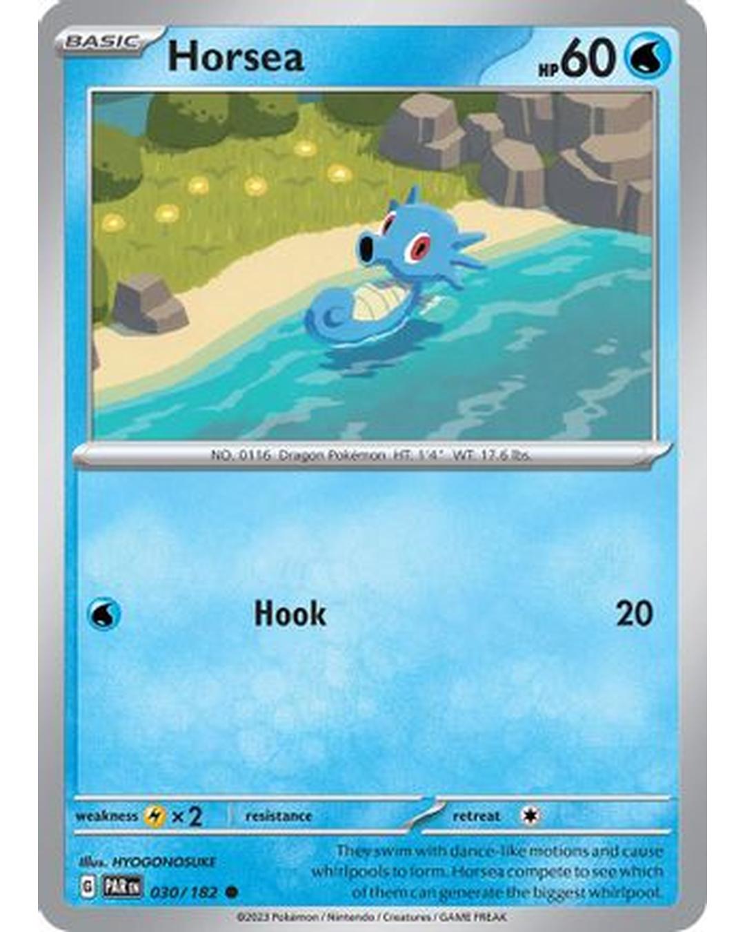 Horsea 030/182  - Reverse Holofoil SV04 Paradox Rift - Common