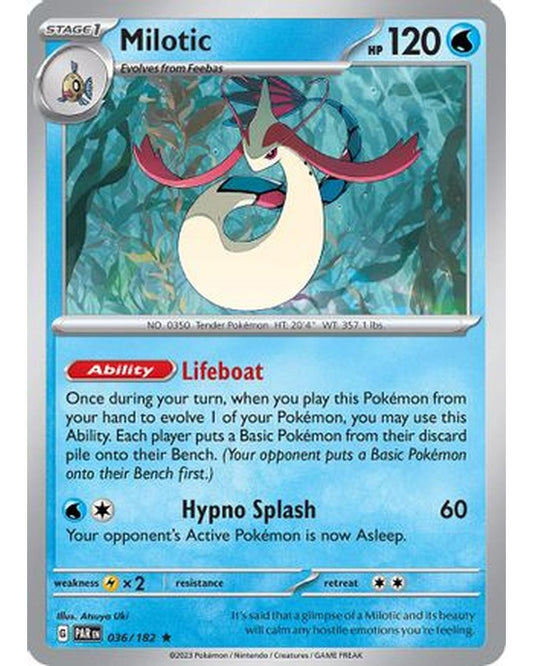 Milotic 036/182  - Reverse Holofoil SV04 Paradox Rift - Rare