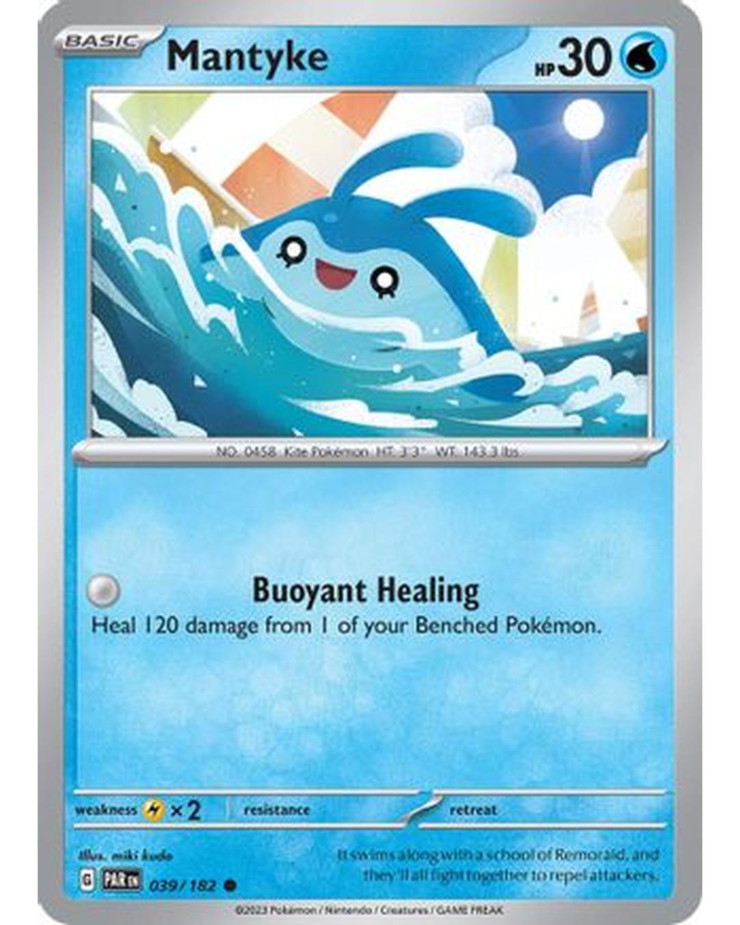 Mantyke 039/182  - Reverse Holofoil SV04 Paradox Rift - Common