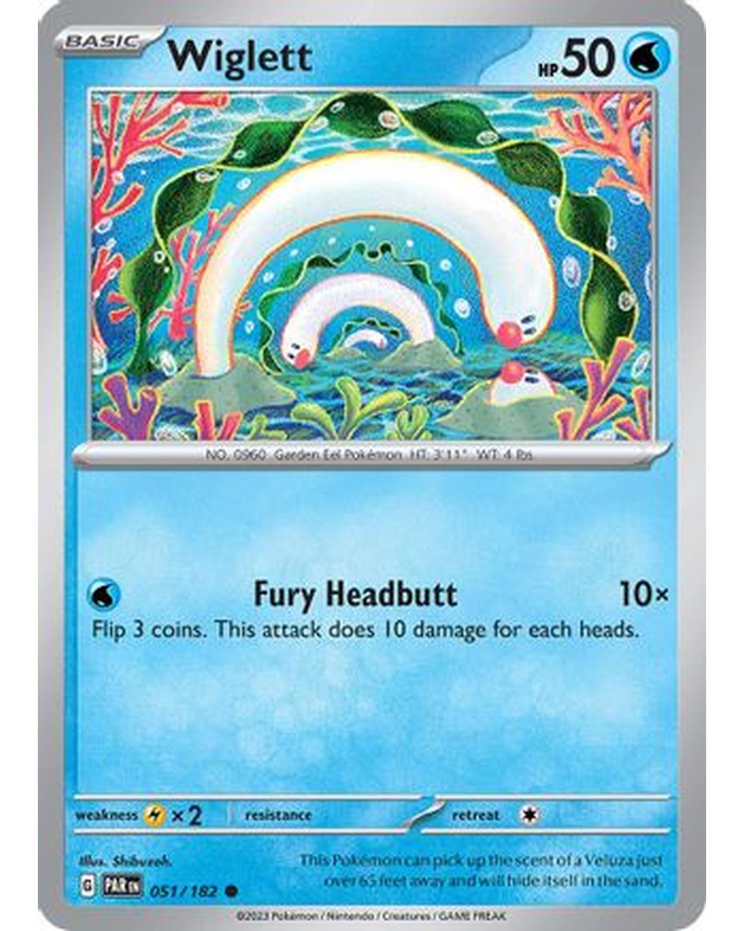 Wiglett 051/182  - Reverse Holofoil SV04 Paradox Rift - Common