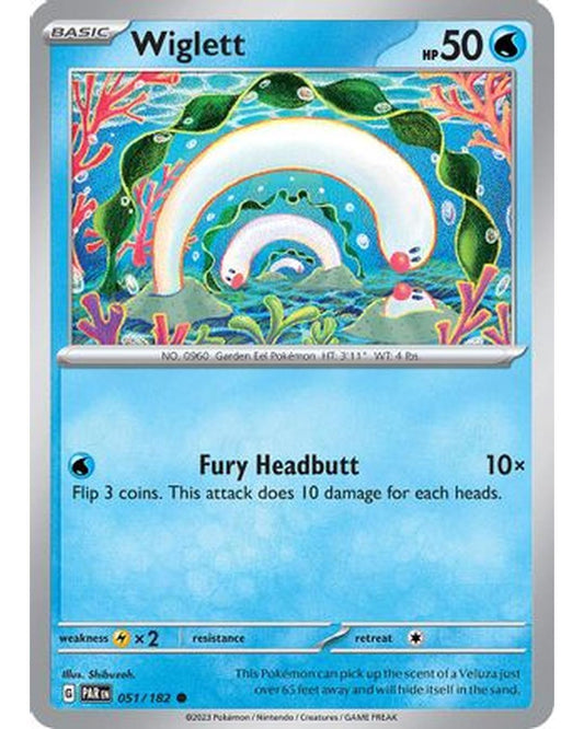 Wiglett 051/182  - Reverse Holofoil SV04 Paradox Rift - Common