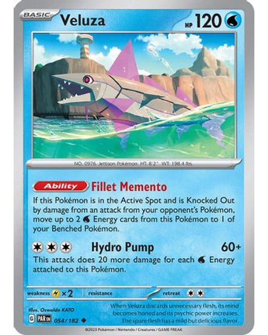 Veluza 054/182  - Reverse Holofoil SV04 Paradox Rift - Uncommon
