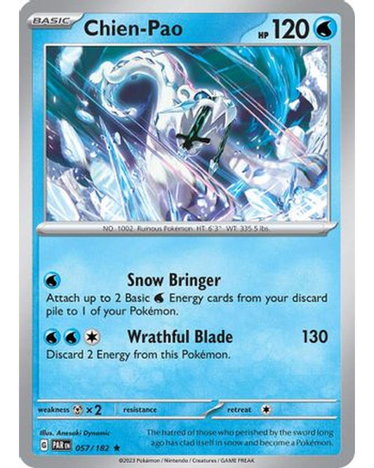 Chien-Pao 057/182  - Reverse Holofoil SV04 Paradox Rift - Rare
