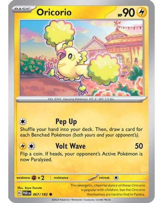 Oricorio 067/182  - Reverse Holofoil SV04 Paradox Rift - Common