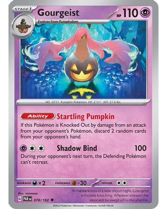 Gourgeist 078/182  - Reverse Holofoil SV04 Paradox Rift - Uncommon