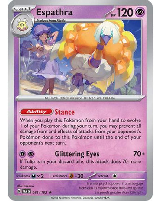Espathra 081/182  - Reverse Holofoil SV04 Paradox Rift - Rare