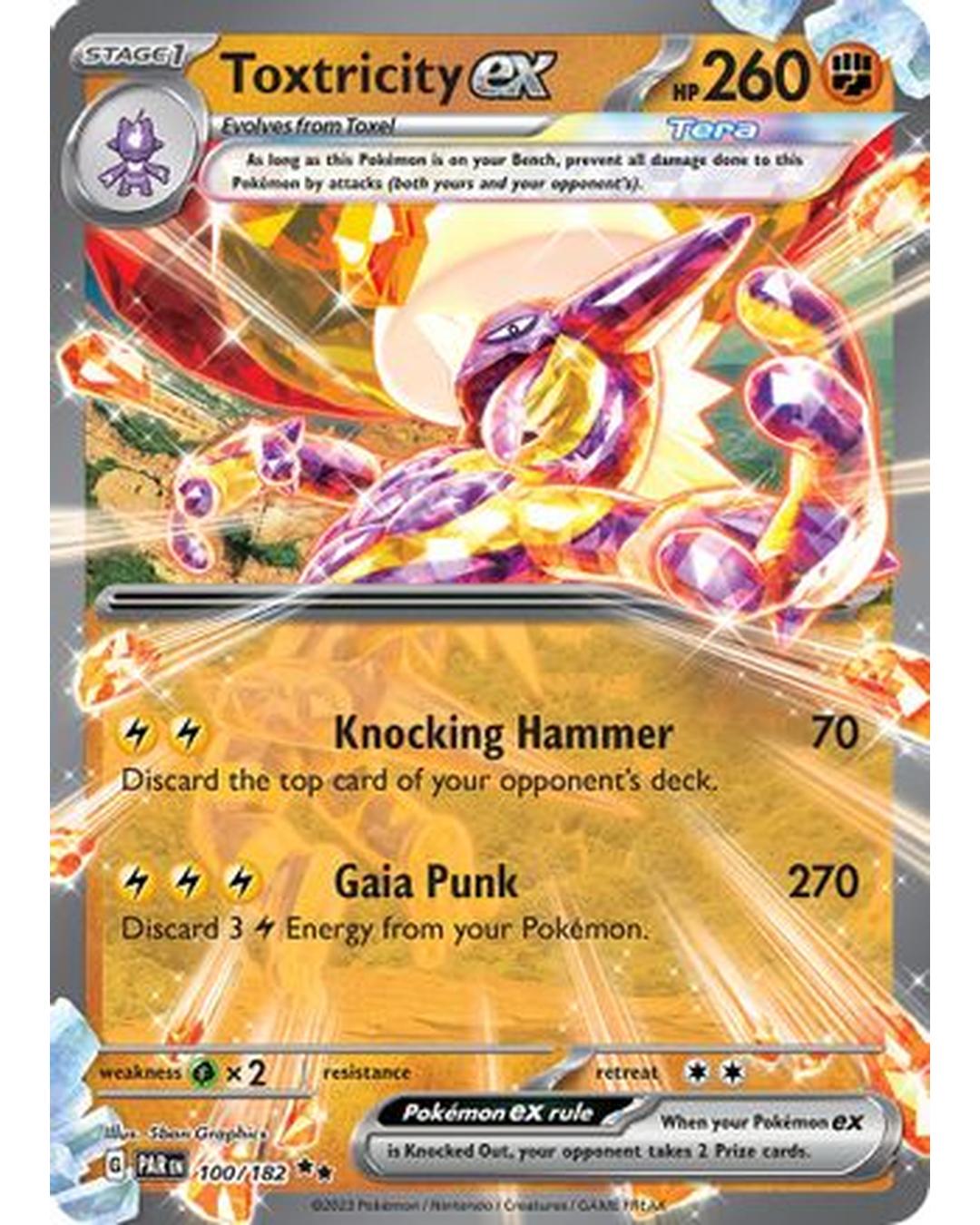 Toxtricity ex 100/182  - Holofoil SV04 Paradox Rift - Double Rare