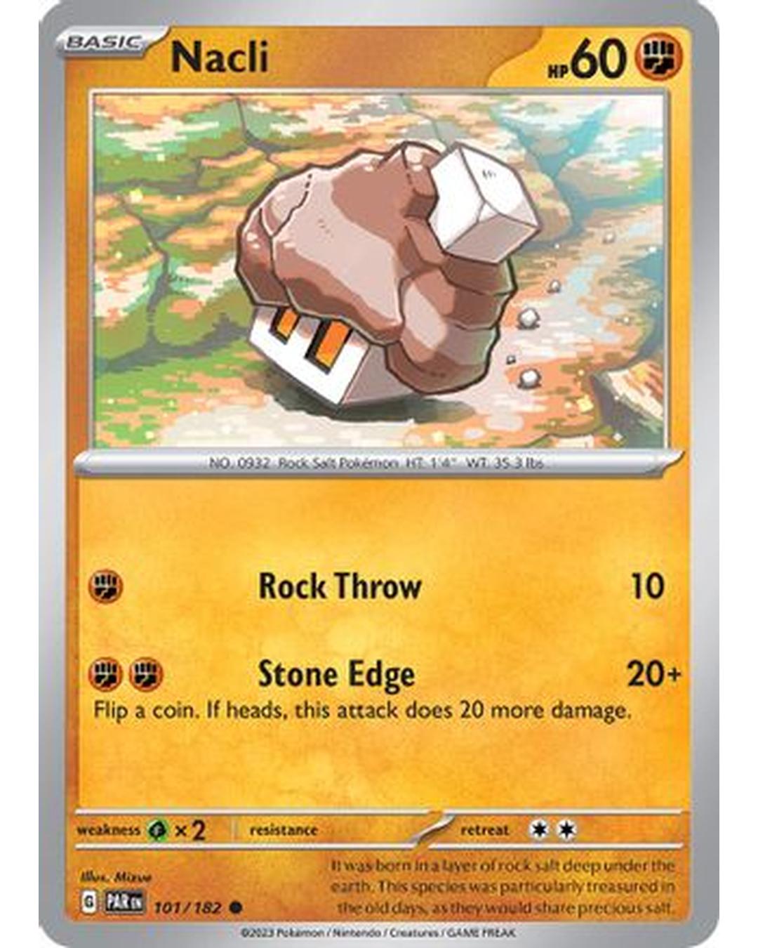 Nacli 101/182  - Reverse Holofoil SV04 Paradox Rift - Common