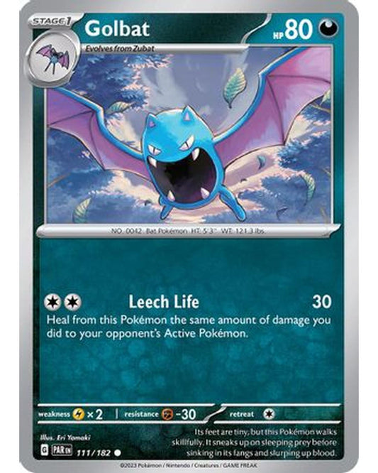 Golbat 111/182  - Reverse Holofoil SV04 Paradox Rift - Common