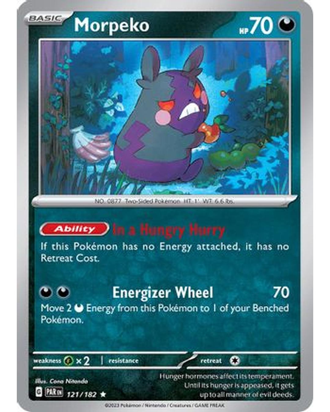Morpeko 121/182  - Holofoil SV04 Paradox Rift - Rare