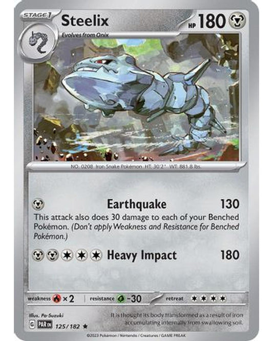 Steelix 125/182  - Reverse Holofoil SV04 Paradox Rift - Rare