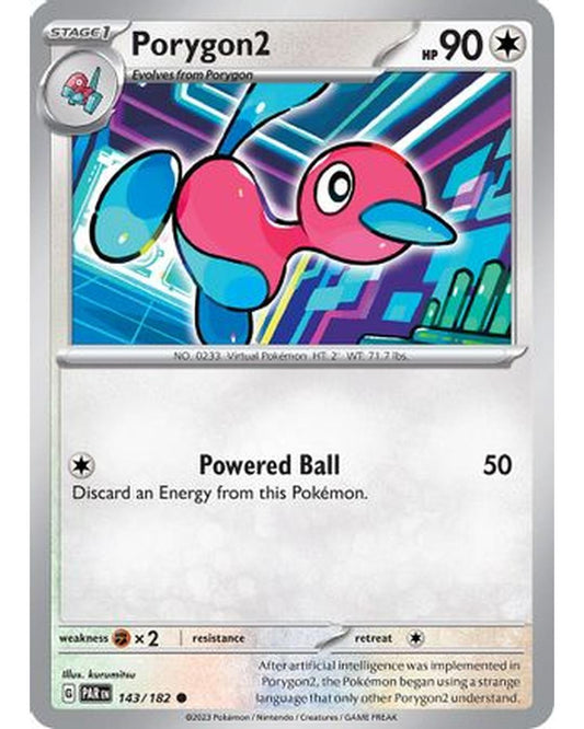 Porygon2 143/182  - Reverse Holofoil SV04 Paradox Rift - Common