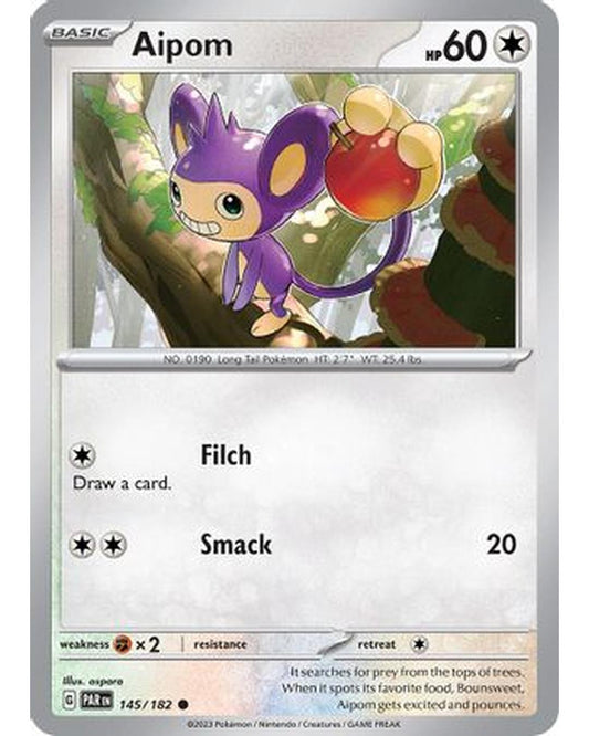 Aipom 145/182  - Reverse Holofoil SV04 Paradox Rift - Common