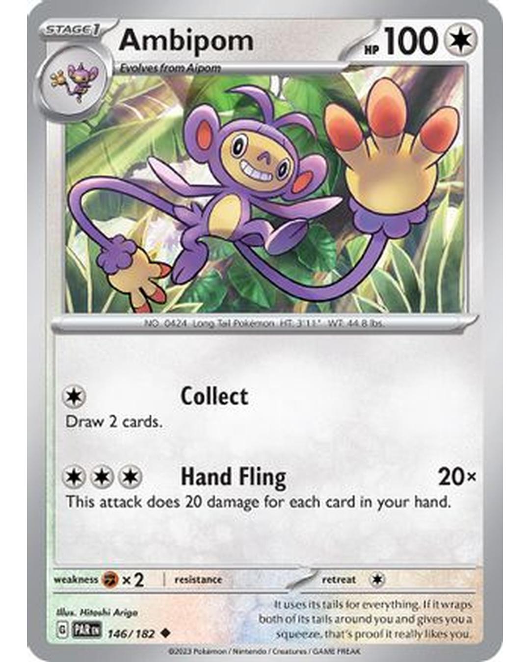 Ambipom 146/182  - Reverse Holofoil SV04 Paradox Rift - Uncommon