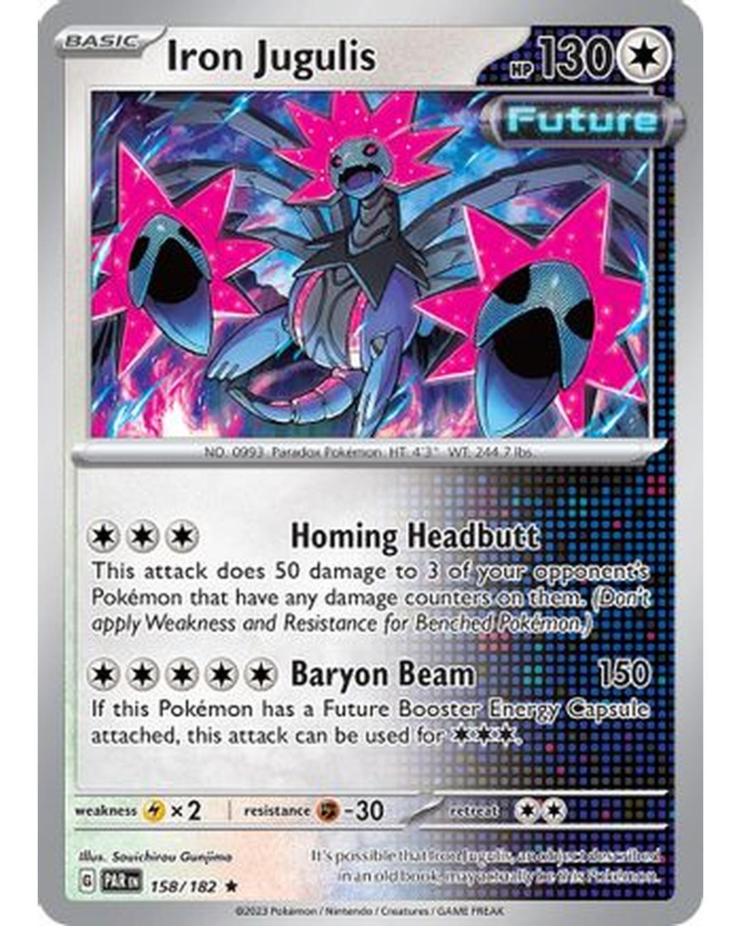 Iron Jugulis 158/182  - Reverse Holofoil SV04 Paradox Rift - Rare