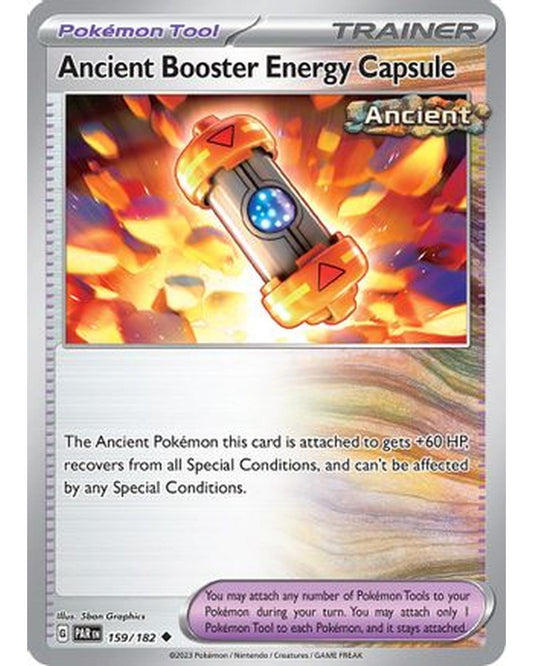 Ancient Booster Energy Capsule 159/182  - Reverse Holofoil SV04 Paradox Rift - Uncommon