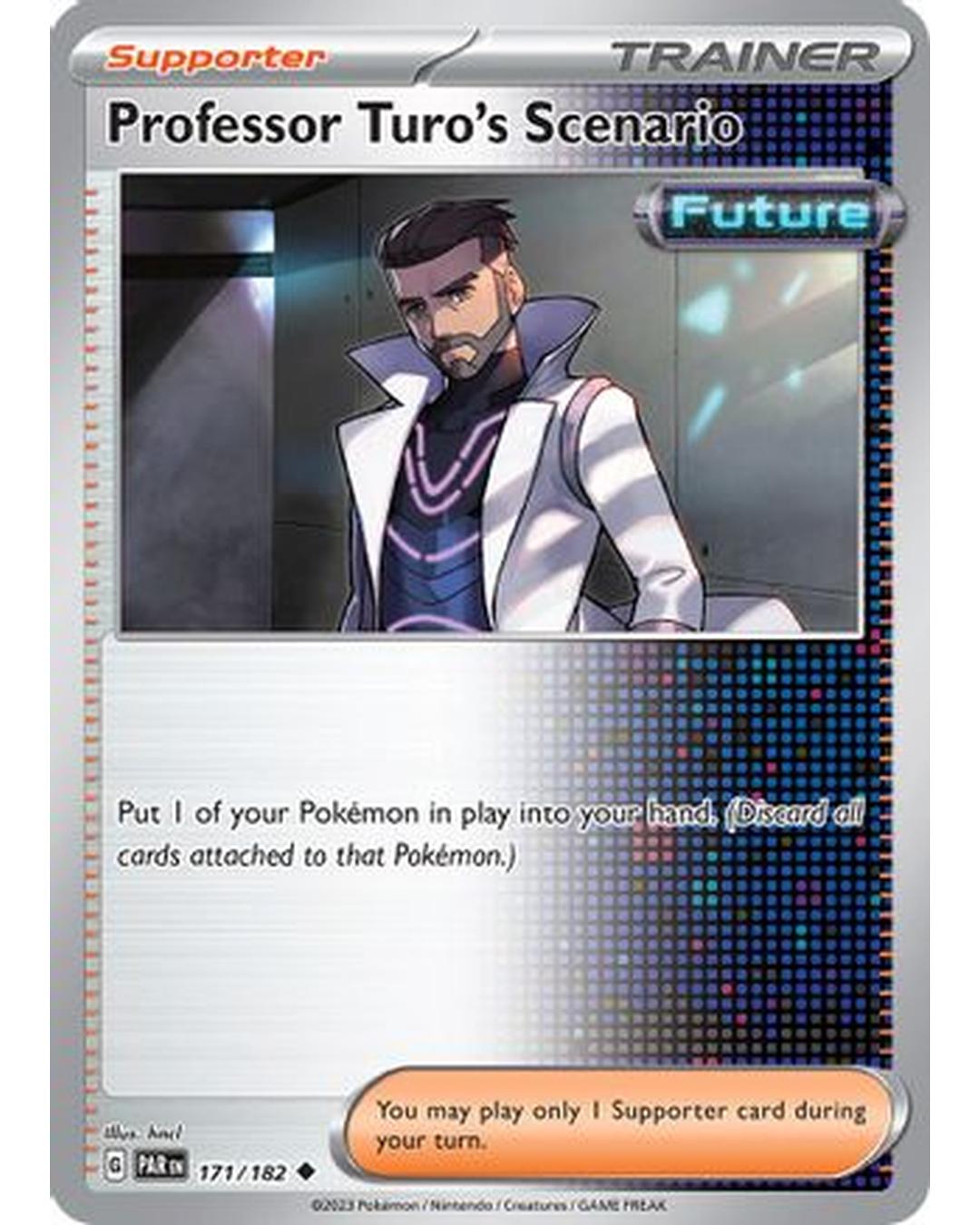 Professor Turo's Scenario 171/182  - Reverse Holofoil SV04 Paradox Rift - Uncommon