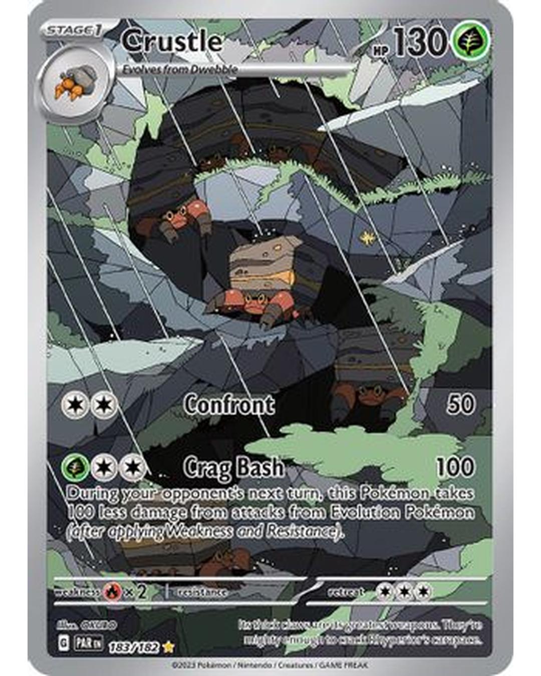 Crustle 183/182  - Holofoil SV04 Paradox Rift - Illustration Rare