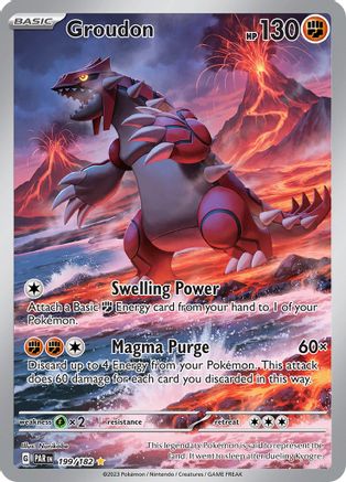 Groudon 199/182  - Holofoil SV04 Paradox Rift - Illustration Rare