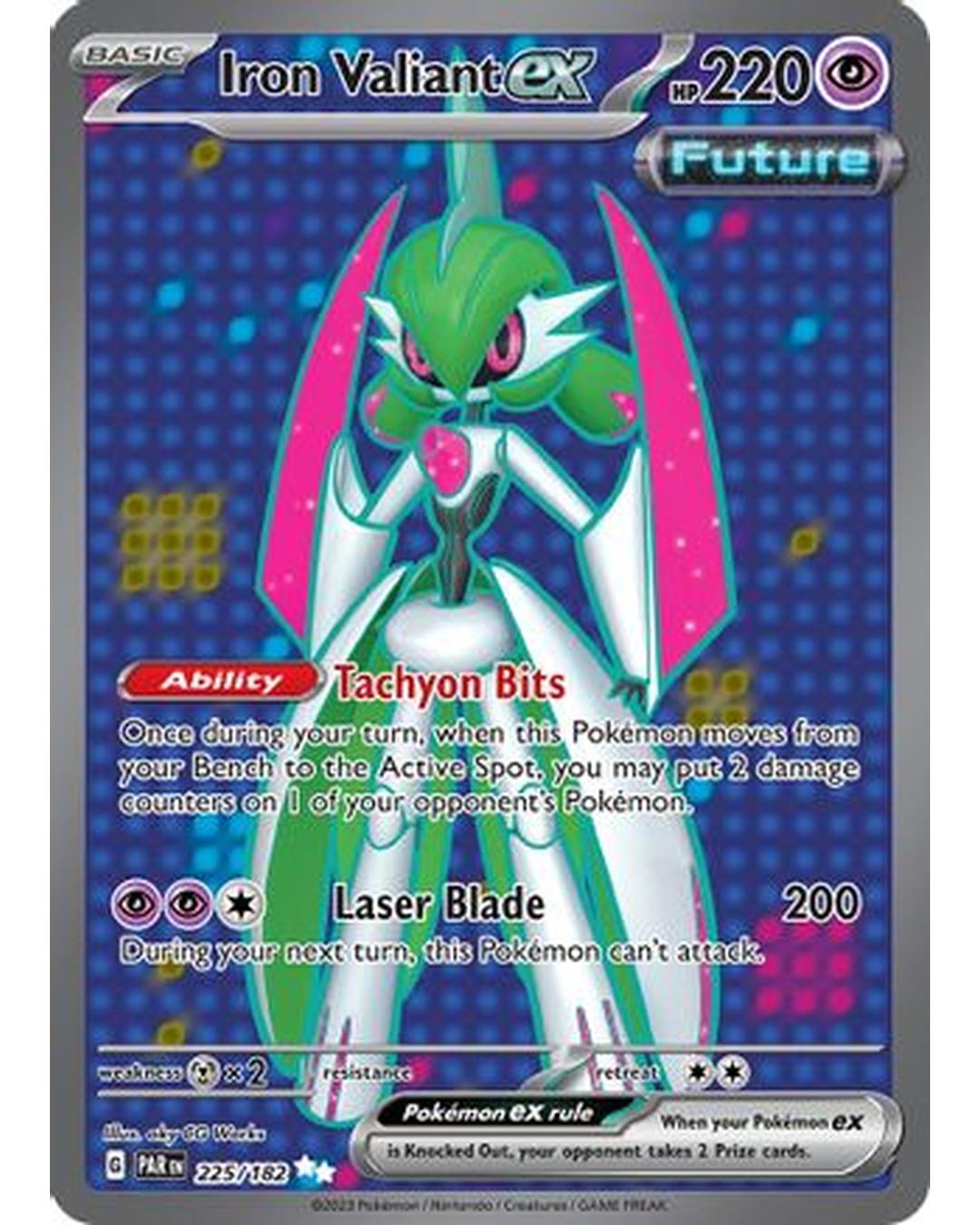 Iron Valiant ex 225/182  - Holofoil SV04 Paradox Rift - Ultra Rare