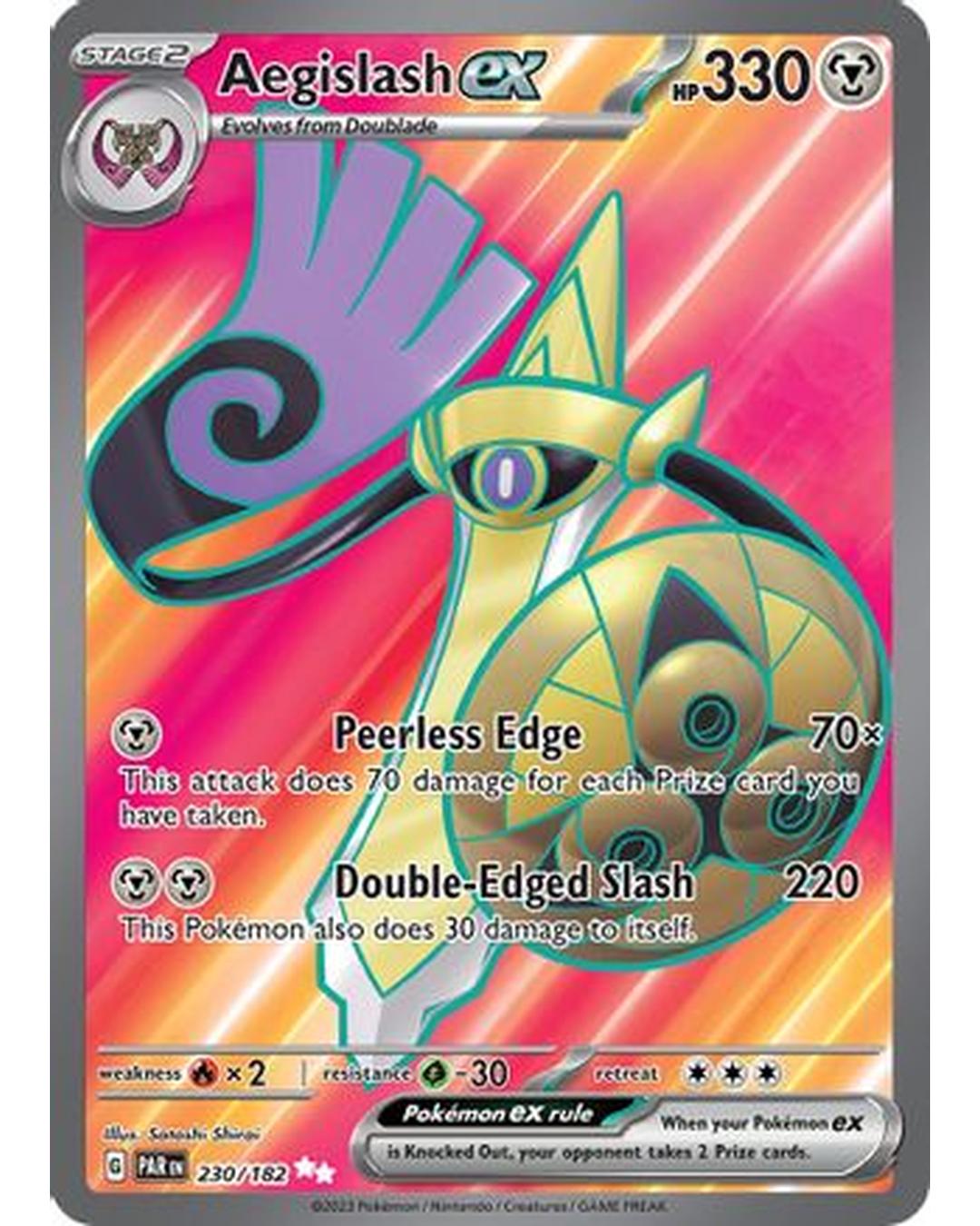 Aegislash ex 230/182  - Holofoil SV04 Paradox Rift - Ultra Rare