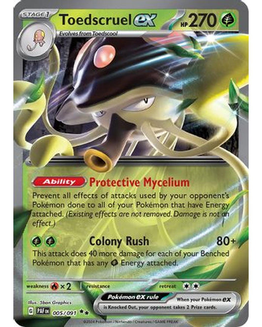 Toedscruel ex 005/091  - Holofoil SV Paldean Fates - Double Rare